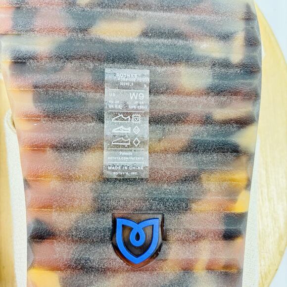 ROTHY'S 'The Weekend' Ivory Criss Cross Slide Sandals Women's Sz. 9 - Picture 10 of 10